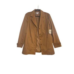Coldwater Creek Tan Safari Trench Coat Womens XL 16. HL24